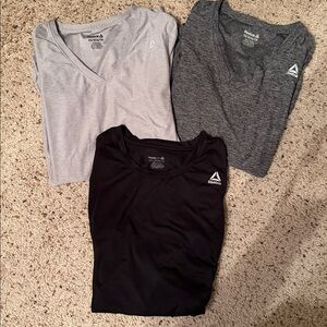 3 long sleeve women’s Reebok shirts